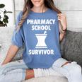 Pharmacy School Survivor PharmD Graduation T-Shirt Women's Comfort Colors T-Shirt Blue Jean