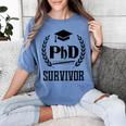 PHD Survivor T-Shirt Graduation Student Teacher For Men Women Kids Women's Comfort Colors T-Shirt Blue Jean