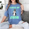 Pinguin Class 2018 Shirt Graduation Kids Graduate Women's Comfort Colors T-Shirt Blue Jean