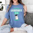 Pre K Graduation Shirt Cute Graduate 2018 Wise Owl Women's Comfort Colors T-Shirt Blue Jean