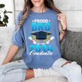 Proud Brother Of Two 2024 Graduates Twin Family Graduation Women's Comfort Colors T-Shirt Blue Jean