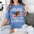 Proud Coast Guard Dad Coast Guard Graduation Dad Women's Comfort Colors T-Shirt Blue Jean
