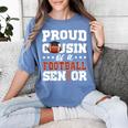 Proud Cousin Of a Football Senior 2026 Graduation Gifts Women's Comfort Colors T-Shirt Blue Jean