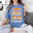 Proud Grandma Of A Class Of 2024 Matching Family Graduation Women's Comfort Colors T-Shirt Blue Jean