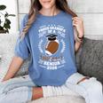 Proud Grandpa Of a 2026 Football Senior Graduation Women's Comfort Colors T-Shirt Blue Jean