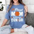 Proud Mom Of a Basketball Senior Class Of 2026 Graduation Women's Comfort Colors T-Shirt Blue Jean