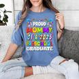 Proud MOMMY Of a 2025 Preschool Graduate Graduation Women's Comfort Colors T-Shirt Blue Jean