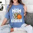 Proud Senior Mom Class Of 2026 Basketball Graduation Leopard Women's Comfort Colors T-Shirt Blue Jean
