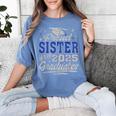 Proud Sister Of Two Class Of 2025 Graduates Twins Graduation Women's Comfort Colors T-Shirt Blue Jean