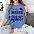 Proud Son Of a Class Of 2026 Graduate For Graduation Women's Comfort Colors T-Shirt Blue Jean