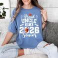 Proud Uncle Of A 2026 Senior Football Graduation Women's Comfort Colors T-Shirt Blue Jean
