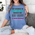 Qualified Psychologist PhD PsyD Shirt Graduation Women's Comfort Colors T-Shirt Blue Jean