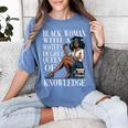 Queen Masters Degree Graduation Educated Melanin Grad Women's Comfort Colors T-Shirt Blue Jean