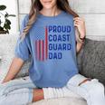 Retro Proud Coast Guard Dad Graduation Dad Usa Flag Outfit Women's Comfort Colors T-Shirt Blue Jean