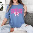 Retro Senior 2026 Class Of 2026 Coquette Pink Bow Graduation Women's Comfort Colors T-Shirt Blue Jean