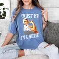 Rosie Riveter Nurse Shirt Nurse Graduation Shirt Women's Comfort Colors T-Shirt Blue Jean