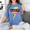 Senior 2023 Graduation Class Of 2023 Retro 90's Graduation Women's Comfort Colors T-Shirt Blue Jean