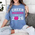 Senior Cheerleader Grandma Cheer Class Of 2026 Graduation Women's Comfort Colors T-Shirt Blue Jean