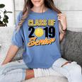 Senior Class Of 2019 Tshirt Graduation School Volleyball Women's Comfort Colors T-Shirt Blue Jean