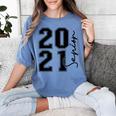 Senior Class Of 2021 Graduation High School College Women's Comfort Colors T-Shirt Blue Jean