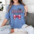 Senior Class Of 2027 Coquette Pink Bow Graduation 2027 Girls Women's Comfort Colors T-Shirt Blue Jean