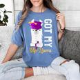 Senior Graduation 2020 Got My Dip-Llama Diploma Llama Pun Women's Comfort Colors T-Shirt Blue Jean