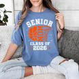 Senior Mom Class Of 2026 Basketball Graduation Women's Comfort Colors T-Shirt Blue Jean