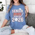 Senior Mom Class Of 2026 Graduate Baseball 2026 Graduation Women's Comfort Colors T-Shirt Blue Jean