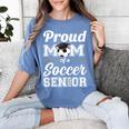 Senior Mom Class Of 2026 Soccer Mom Graduation Women's Comfort Colors T-Shirt Blue Jean