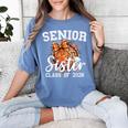 Senior Sister Class Of 2026 Coquette Basketball Graduation Women's Comfort Colors T-Shirt Blue Jean