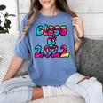 Senior Year 2022 Class Of 2022 Graduation Tie Dye Groovy Women's Comfort Colors T-Shirt Blue Jean