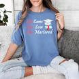 She Came She Saw She Mastered Graduation Women's Comfort Colors T-Shirt Blue Jean