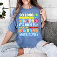 So Long 4th Grade Here I Come Graduation 5th Grade Kids Tee Premium Women's Comfort Colors T-Shirt Blue Jean