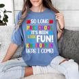 So Long Preschool Kindergarten Here I Come Graduation Women's Comfort Colors T-Shirt Blue Jean