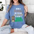 Social Work Student Masters Degree Graduation Women's Comfort Colors T-Shirt Blue Jean