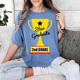 Star Graduate Second Grade Graduation Trophy Cup Women's Comfort Colors T-Shirt Blue Jean