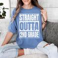 Straight Outta 2nd Grade Graduation Class 2025 Second Grade Women's Comfort Colors T-Shirt Blue Jean