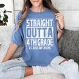 Straight Outta 4th Grade Graduation Class 2026 Fourth Grade Women's Comfort Colors T-Shirt Blue Jean