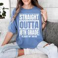 Straight Outta 8th Grade Graduation 2025 Eighth Grade Women's Comfort Colors T-Shirt Blue Jean
