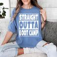 Straight Outta Boot Camp Military Basic Training Graduation Women's Comfort Colors T-Shirt Blue Jean