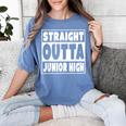 Straight Outta Junior High 8th Grade Graduation Women's Comfort Colors T-Shirt Blue Jean
