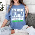 Straight Outta Junior High School Class Of 2022 Graduation Women's Comfort Colors T-Shirt Blue Jean