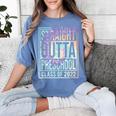 Straight Outta Preschool Class Of 2022 School Graduation Women's Comfort Colors T-Shirt Blue Jean