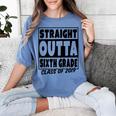 Straight Outta Sixth Grade Class Of 2019 Graduation Women's Comfort Colors T-Shirt Blue Jean