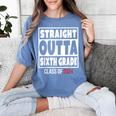 Straight Outta Sixth Grade Class Of 2024 Shirt Graduation Women's Comfort Colors T-Shirt Blue Jean