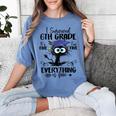 I Survived 6th Grade Graduated Cat Graduation For Men Women Girls Kids Women's Comfort Colors T-Shirt Blue Jean