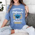 I Survived My Girlfriend's Bachelor's Degree Graduation Women's Comfort Colors T-Shirt Blue Jean