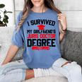 I Survived My Girlfriend's Juris Doctor Degree Graduation Women's Comfort Colors T-Shirt Blue Jean