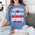 I Survived My Mom's Bachelor's Degree Graduation Women's Comfort Colors T-Shirt Blue Jean