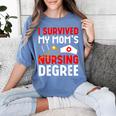 I Survived My Mom's Nursing Degree Graduation Day 2026 Women's Comfort Colors T-Shirt Blue Jean